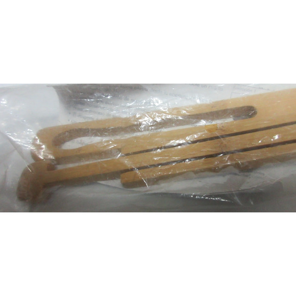 Pampered Chef Interlocking Bamboo Serving Tongs #2297 New Sealed Bag - Picture 4 of 8
